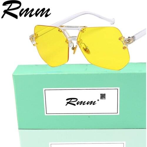 RMM New arrival sunglasses women men Frameless Gradient personality Sunglasses fashion polygon sunglasses UV400