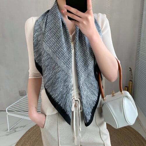 2021 new spring women scarf quality shawl silk fashion scarf headscarf beach sunscreen bag headscarf scarf 90cm*90cm