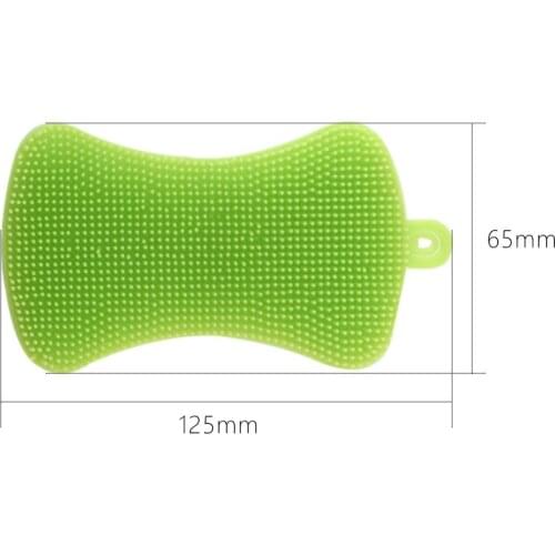 Food-grade Soap-shaped Silica Gel Multi-functional Dishwasher Brush Melon, Fruit And Vegetable Cleaning Heat Shield Kitchen Uten