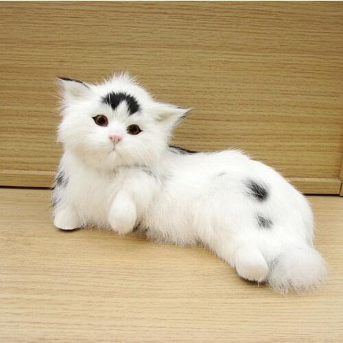 Cute simulation cat toy polyethylene & furs sleeping naughty cat doll gift about 23x14x12cm 2387