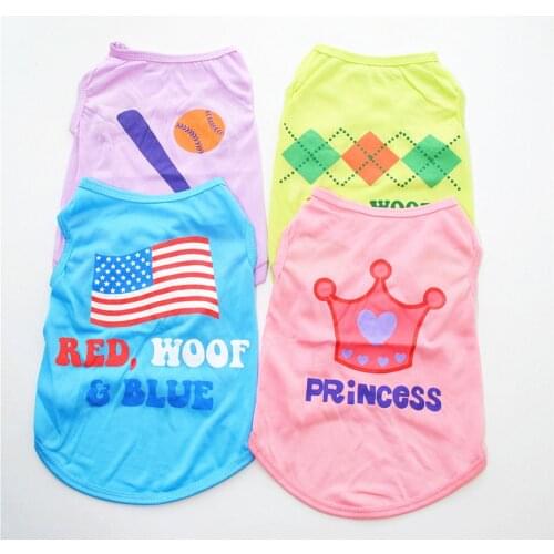 Cute Pet Clothes Chihuahua Dog Vest Sphinx Cat Clothing Puppy Summer Clothes Pet Products Dog Accessories Yorkshire Terrier Vest