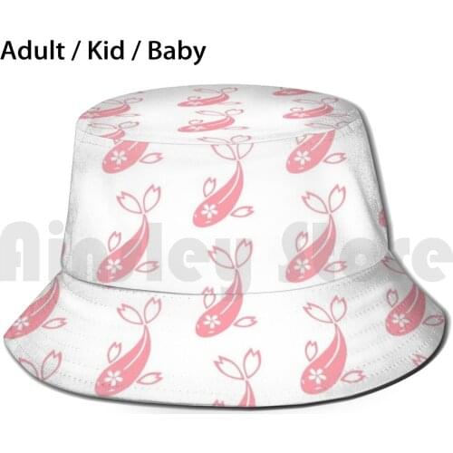 Sakura Koi Sun Hat Foldable UV Protection Koi Koi Fish Sakana Sakura Cherry Blossom Pink Sakura Flower Flower Fish