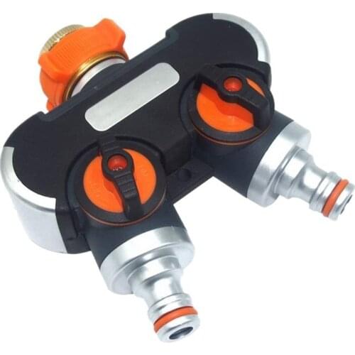 Three-way diverter, new rubber-coated one inlet and two outlet high pressure ball valve joints garden hose connector