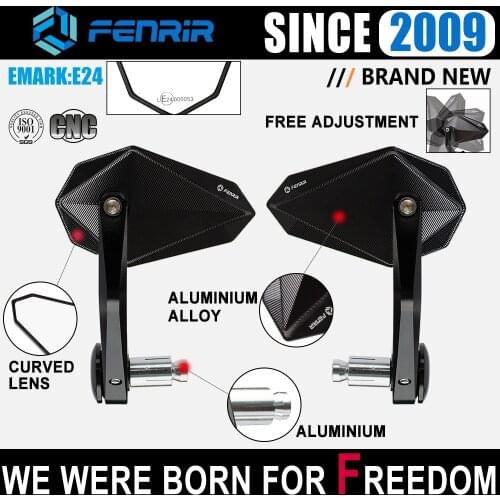 EMARK Motorcycle Bar End Mirror for Kawasaki Ninja Z1000 Z900 Z650 Honda Suzuki SV650 Benelli Ducati Monster Triumph Aprilia KTM