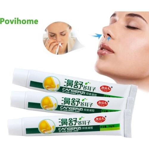 3Pcs Rhinitis Treatment Cream Nasal Ointment Gel Refresh Nose Cold Cooling Relieve Itching Sneezing Herbal Medical Plaster