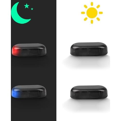 Car Solar LED Warning Light 5V With USB charging port For All Car Flash Strobe Alarm Light Anti-theft Blink Simulation Lamp