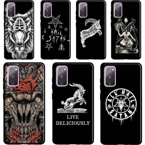 Baphoment and Satanic Hail Satan Case For Samsung Galaxy S10 S8 S9 Plus S10e Note 9 Note 10 Note 20 S21 Ultra S20 FE Cover