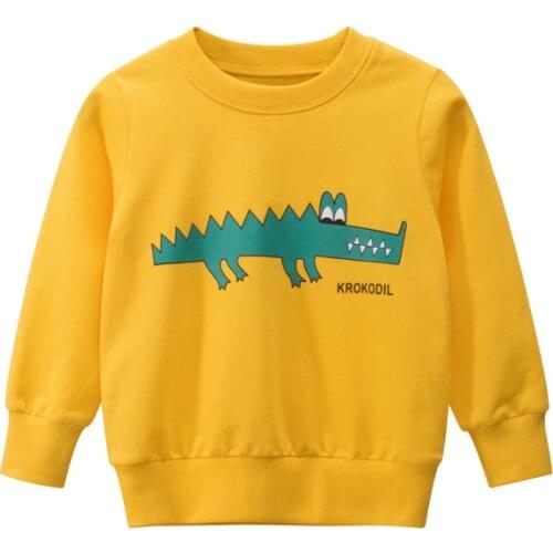 2-9Y Childrens Sweater Clothing boy girl Hoodie Clothes yellow Baby Boys Girls Sweatshirt Long Sleeved Tops