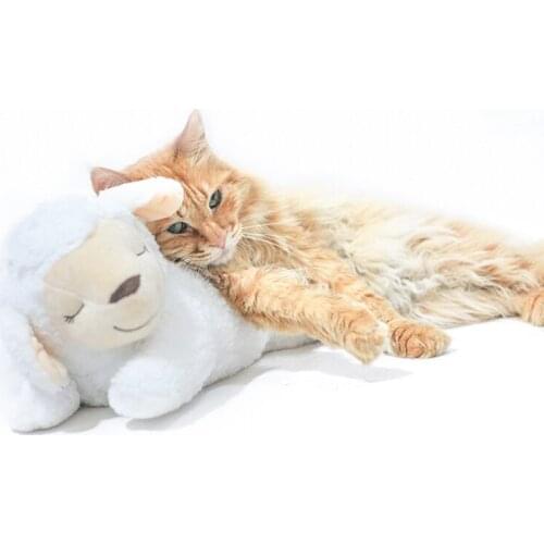 Dog Simulation Heartbeat Snuggle Toy Cat Anxiety Relief Plush Doll Pet Chew Sleep Aid Toys Puppy Supplies Dog Accessories