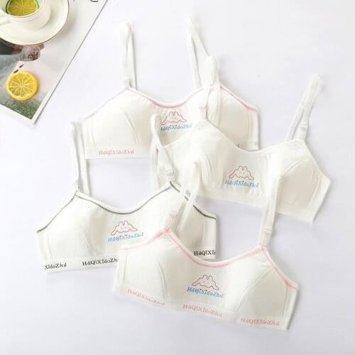 3Pcs Bra for Kids Girls Cotton Training Bra Underwear Adjustable Bra Vest Children Underclothes Teenagers Girls Undies Clothes