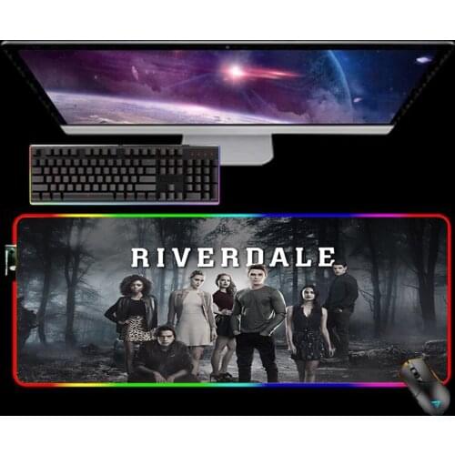 RGB Riverdale Mouse Pad XL 30X60 Mousepad Keyboard Mat LED Mause Pad Rubber No-slip with Backlit Tapis De Souris 25X35 Mouse Mat