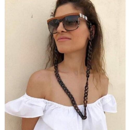 Fashion Twist Link Acrylic Eyeglass Chain Punk Sunglasses Holder Eyewear Retainer Strap for Women Girls accessory