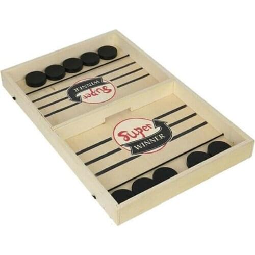 Table Desktop Battles Ice Ball Air Hockey Game Wooden Slide Pinball Bumper Catapult Chess Sports Board Game