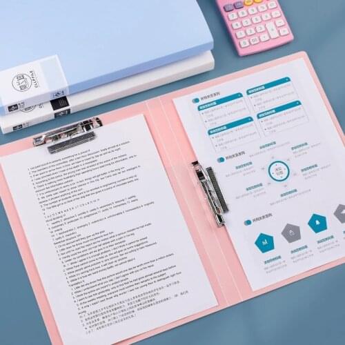 Desk organizer Bag for Documents A4 Single Double Clip Morandi File Folder Binder stationery Organizer School office organizer