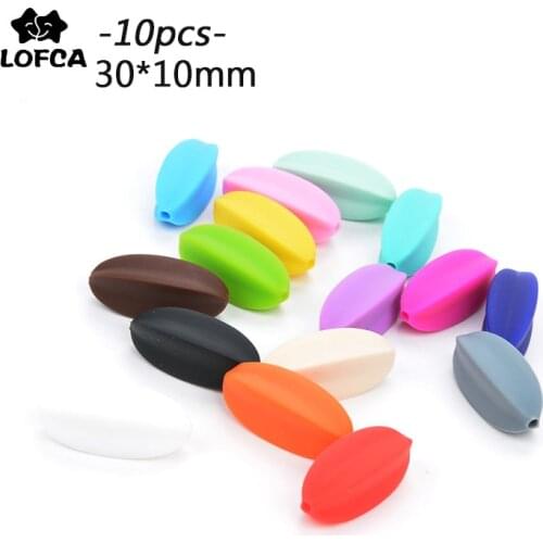 LOFCA 10pcs/lot Silicone Starfruit Beads BPA Free Baby Teether Chew Baby Teething Toys DIY Necklace Nursing Accessory Making