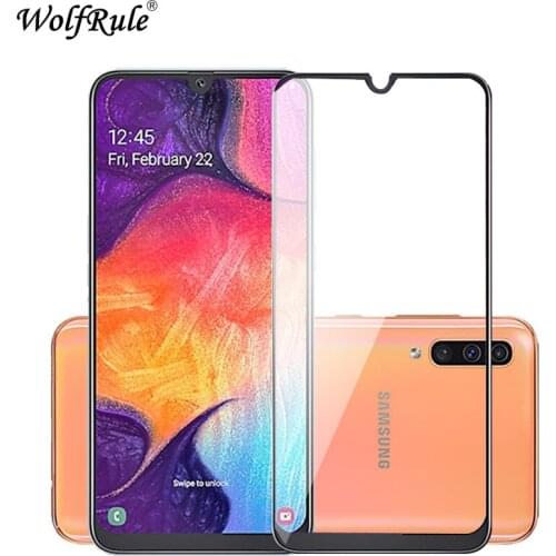 For Glass Samsung Galaxy A50 Tempered Glass Full Cover Glue Screen Protector For Samsung A50 Front Film For Samsung Galaxy A50