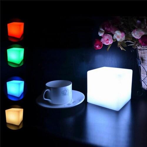 LED Colorful Changing Mood Cubes Night Glow Lamp Light Gadget Gizmo Home Decor Romantic Lighting 7 Color