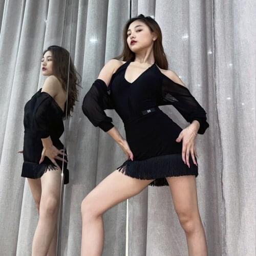 Latin Dance Skirt For Women Adult Fringe Skirt Professional Cha Cha Practice Clothes Rumba Tango Training Samba Clothing DQL5713