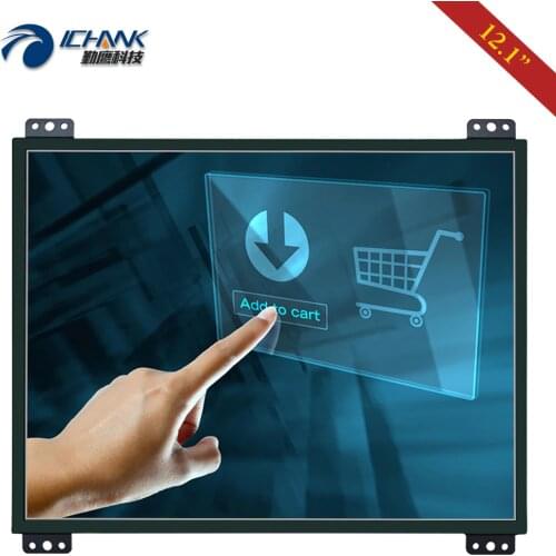 K120TC-DUV2/12"inch 1024x768 Open Frame DVI Touch PC Monitor/12.1"Metal Shell Embedd Frame Customizable Touch LCD Screen Display
