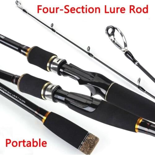 1.8m/2.1m/2.4m/2.7m/3.0m 4 Section M Power Durable Carbon Fiber Spinning Casting Fishing Rod Portable Travel Lure Rod China