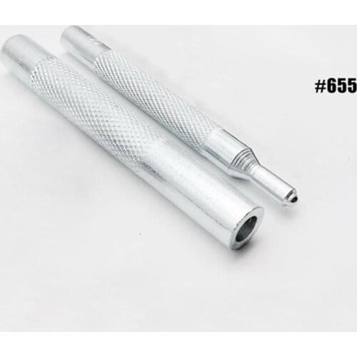2pcs 655# Leather Puncher Hollow Punch Set Hand Tool Steel Gasket Belt Button Leather Hole Punching Tool