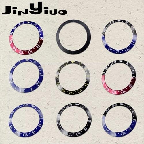 40mm Automatic mens watch Bezel insert for 38mm black blue white green Ceramic/Titanium Bezel