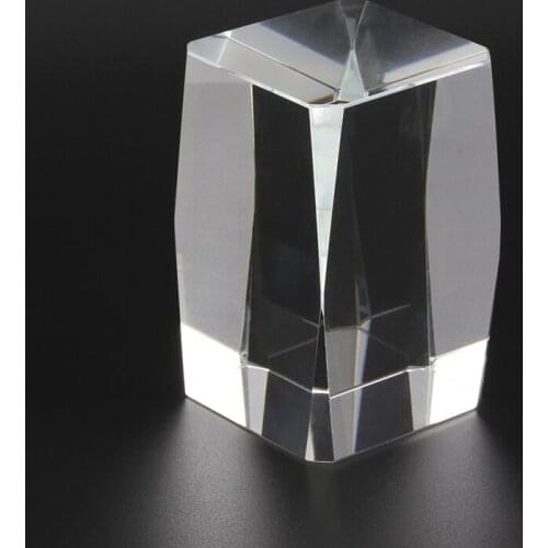 8 Chamfered K9 Glass Lens Cube Transparent Optical Photography Display Prism Crystal X-Cube Prisms Paperweight Home Decor Craft