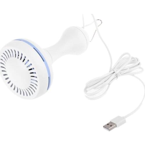 B2RC 6 Leaves 5V USB Ceiling Fan Air Cooler Hanging USB Powered 16.5 inch Tent Fans for Camping Outdoor Dormitory Home Bed