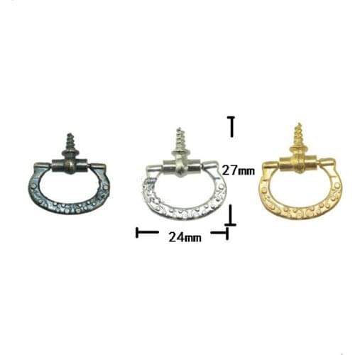 Bulk Antique Cabinet Knobs Jewelry Box Drawer Cupboard Alloy Pull Handles Self-Tapping Screws Handle Vintage Furniture Fittings