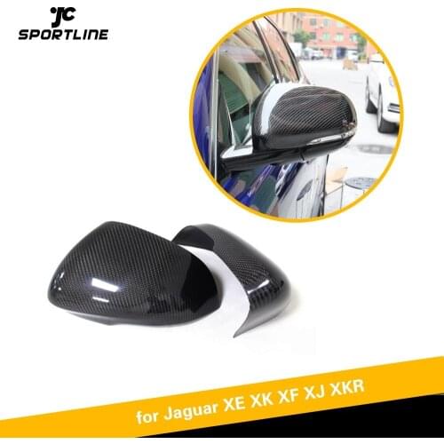 For Jaguar XE XK XF XJ XKR 2010-2018 Carbon Fiber Rearview mirror cover replaced style side mirror covers