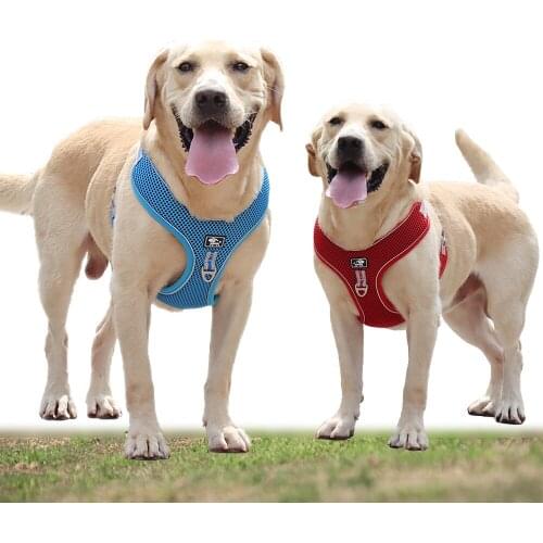 Breathable Big Dogs Harness Reflective Dog Pectoral Collar Detachable Breast-band Pectoral for Big Breeds Dogs French Bulldog