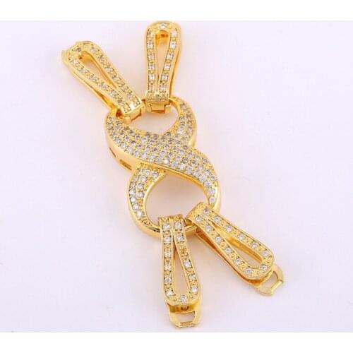 Jewelry Finding Micro Pave Zircon Infinity Letter Eight Connector Charm Clasp For Bracelet Necklace Jewelry DIY Handmade Making