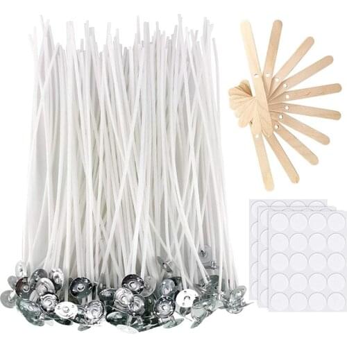 Hot Sale 30 Candle Chips and 10 Wooden Candle Center Devices, Used for Soy Beeswax Candle Making and Candle DIY Christmas Gifts