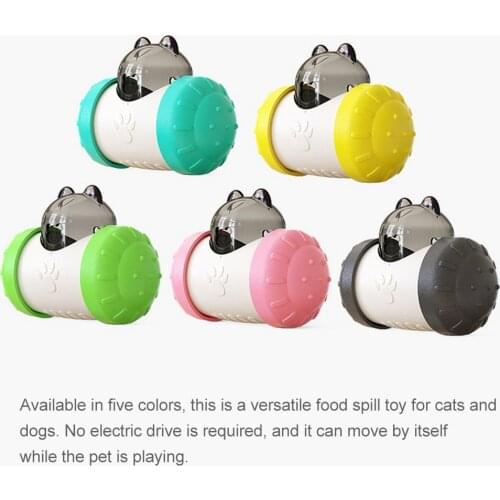 Cat Dog Auto Feeder Tumbler Ball Automatically Drop Training Exercise Toys Funny Pet Toys