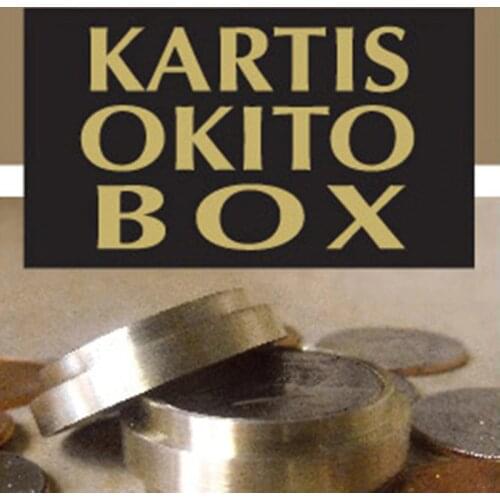 Kartis Okito Box (Half Dollar Version) Coin Close Up Illusions Magician Coin Vanishing/Appearing Magic Tricks Props Gimmick