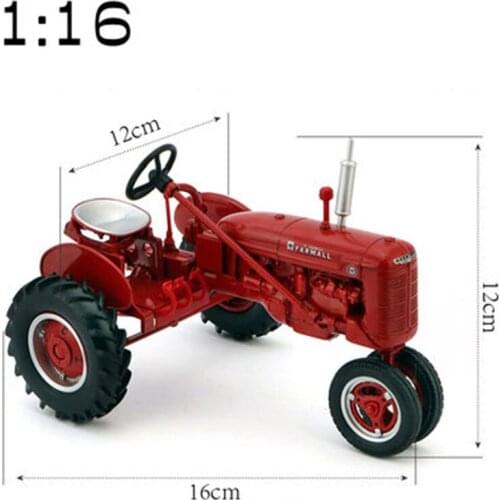 Diecast 1:16 American Anders Case Farmall Alloy Agricultural Vehicle Tractor Model Metal Collection Display Cars Ornaments