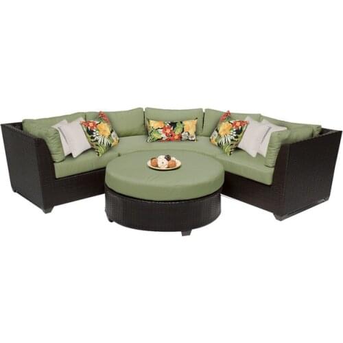 Living room furniture outdoor garden furniture rattan curved sofa set