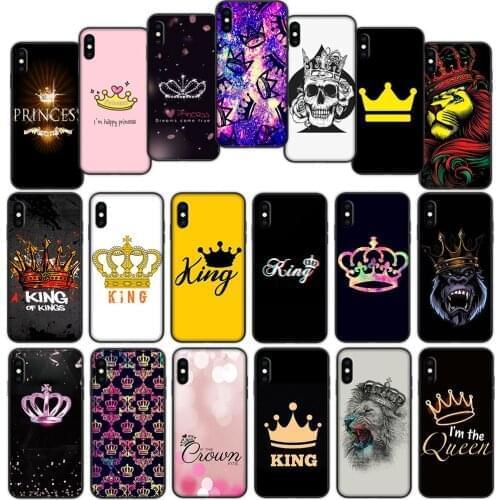 King Princess Crown Soft Cover Case for iPhone 12 11 Pro X XS XR Max