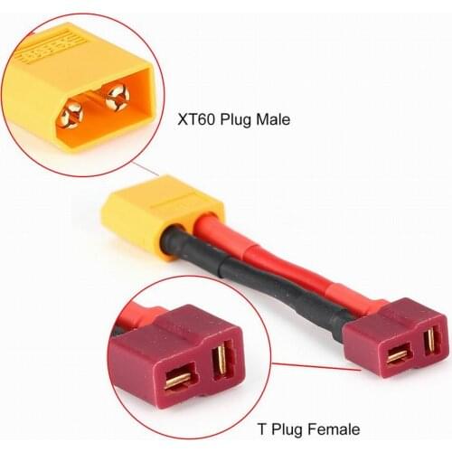 XT60 Male To Female T-Connector / Adapter (Deans plug) RC Lipo / NiMH ESC NEW Plug Female Wire Connector