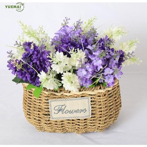 1Pcs Lavender Artificial Flowers Branch Non-woven Fabrics Mother Day Farmhouse Home Decor Paper Thanksgiving