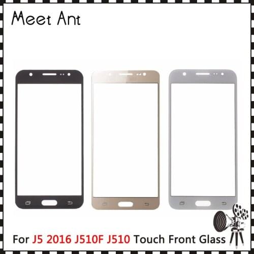 10Pcs/lot High Quality For Samsung Galaxy J5 2016 J510F J510M Front Outer Glass Lens Touch Screen Panel