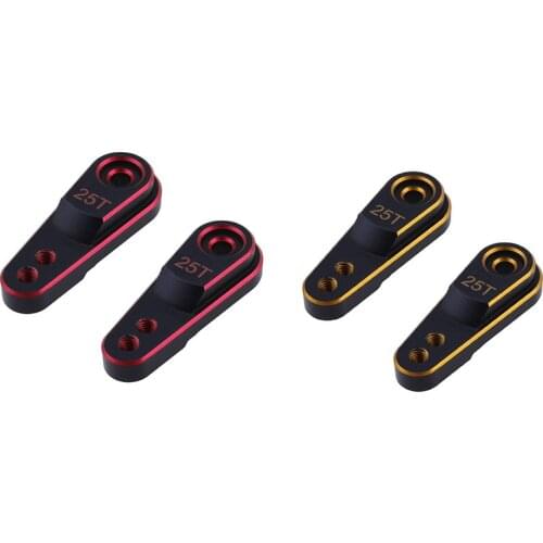 2Pcs Hard Aluminum Alloy 25T M3 Steering Link Servo Arm Horn for 1/10 RC Crawler Traxxas TRX4 Metal Upgrade Parts