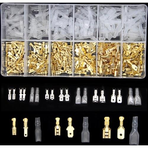 450PCS 2.8/4.8/6.3mm Crimp Terminals Insulated Seal Electrical Wire Connectors Crimp Terminal Connector Assortment Kit