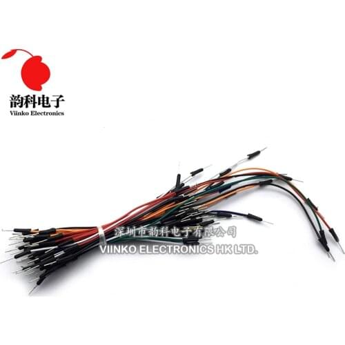 65pcs/Lot New Solderless Flexible Breadboard Jumper wires Cables Bread plate line
