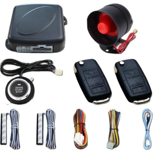 Car burglar alarm approaching automatic door opening and closing, remote starting with one button