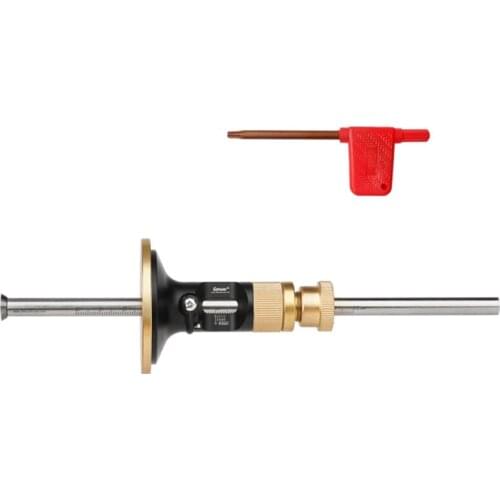 GanWei Wheel Marking Gauge Woodworking Marking Scriber with 2 Replacement Cutters Solid Metal Bar Wood Scribe Tool for Carpenter