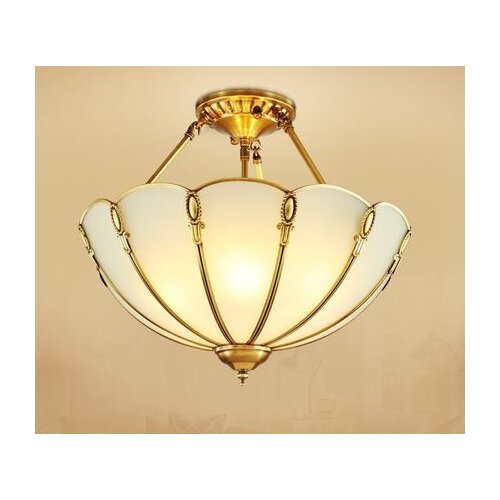 European copper ceiling lamp American simple living room chandelier restaurant copper light atmosphere simple LU623 ZL142