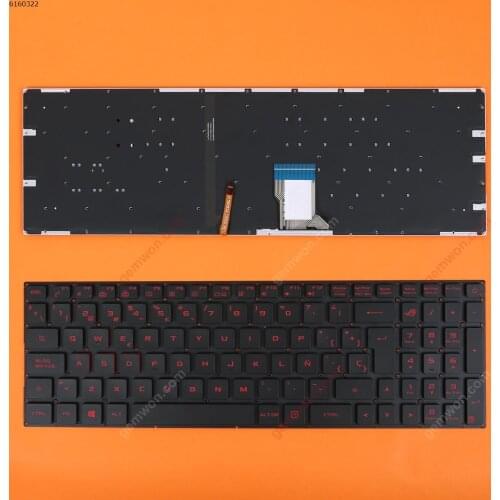 Spanish SP Replacement Keyboard For ASUS Rog GL502VM GL502VS GL502VT GL502VY GL702VS GL702V FX502VD FX502VM Red Backlit No Frame