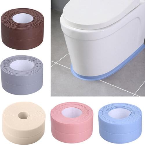 3.2mx38mm Bathroom Shower Sink Bath Sealing Strip Tape White PVC Self Adhesive Wall plaster Waterproof Wall Sticker for Kitchen