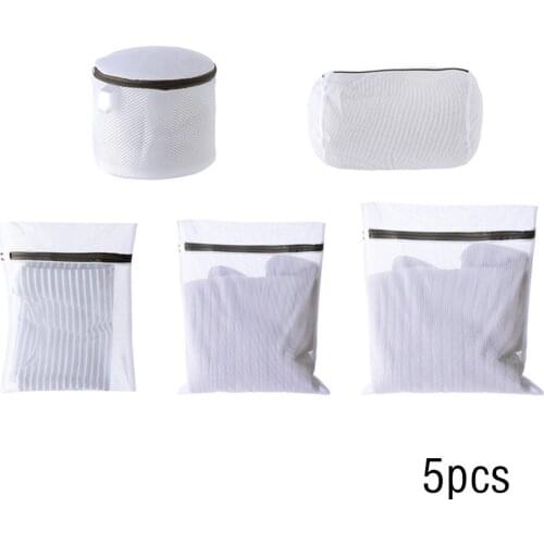 5 Size Washing Machine Laundry Bag Foldable Protection Net Filter Underwear Bra Socks Mesh Bag Clothing Care Laundry Organizer